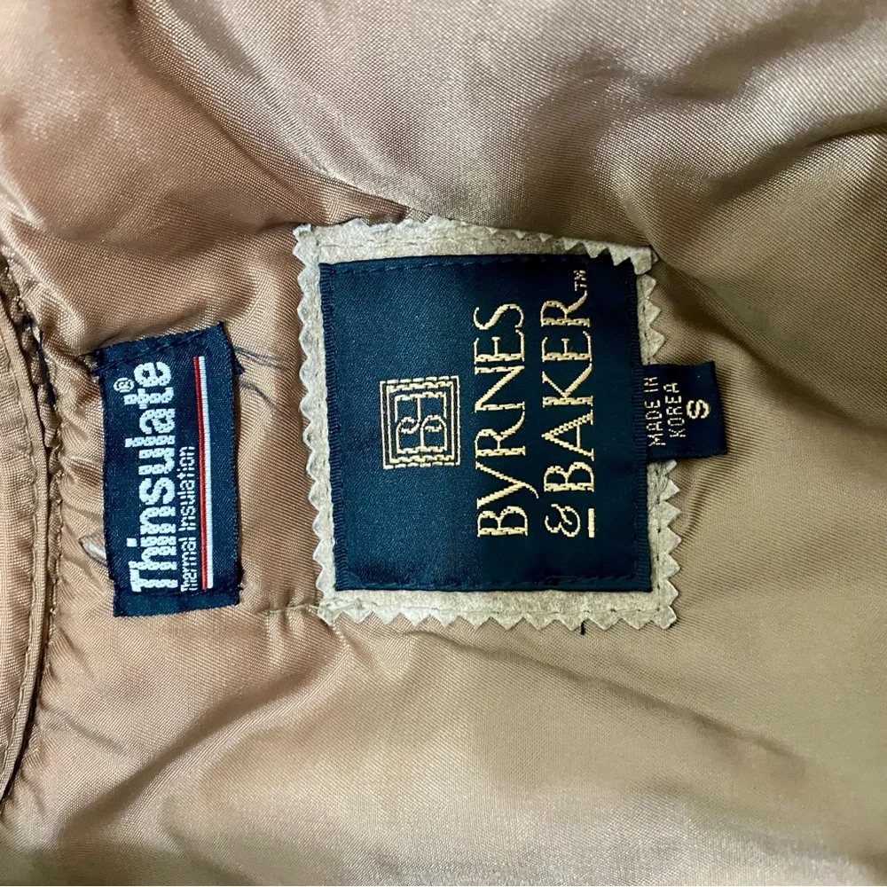 Vintage Byrnes & Baker FABULOUS 80s Leather Animal Print Jacket, Belted, Size S - Picture 5 of 11